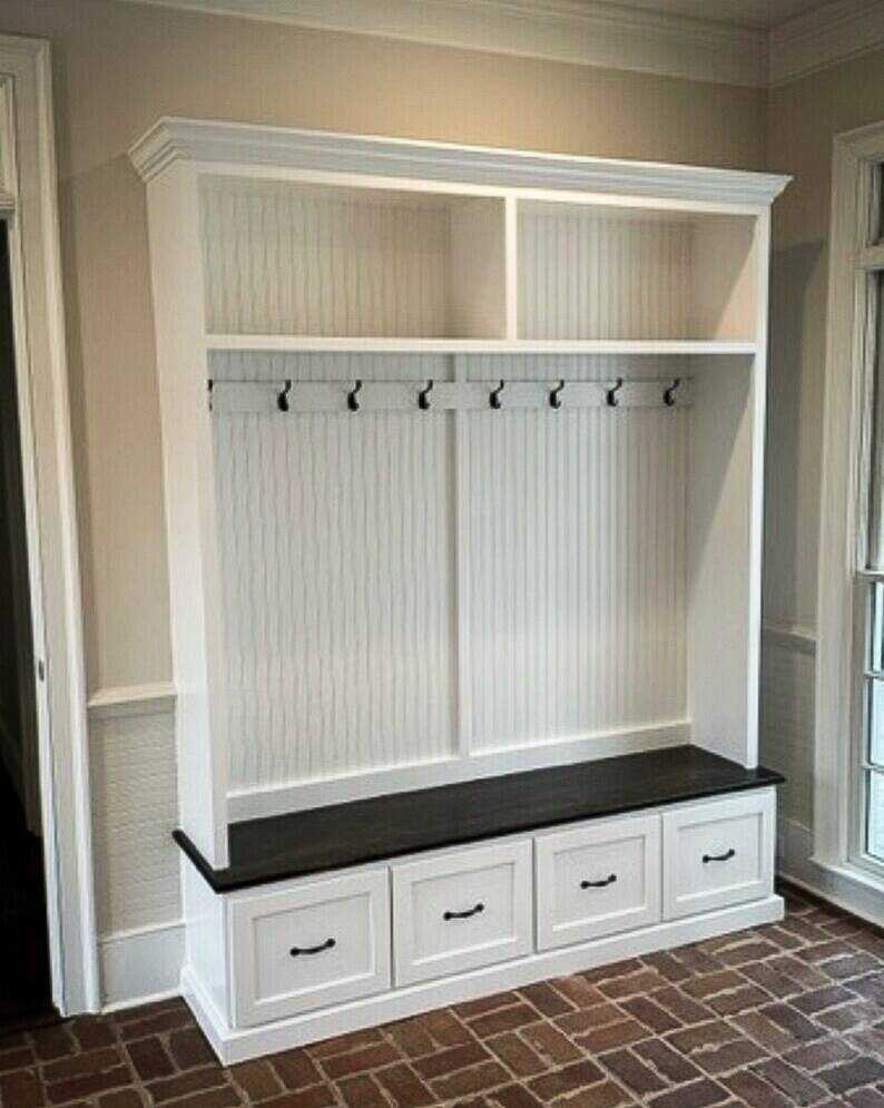 NASHVILLE 4-section Entryway bench hall tree