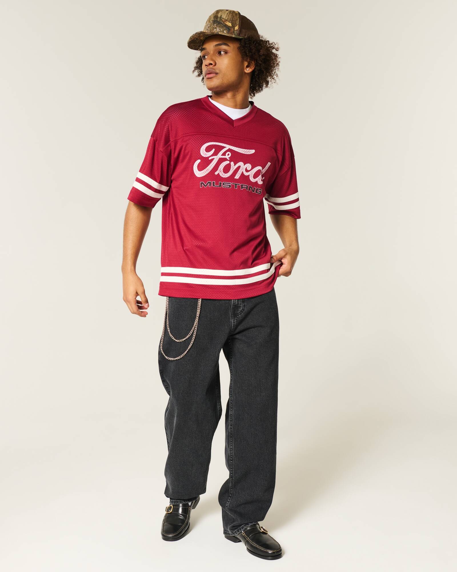 Medium Wash Skater Baggy Jeans