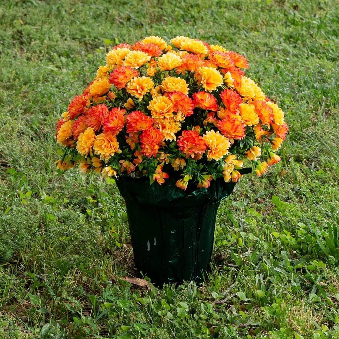 🏆Last Day 49% OFF⚡Artificial Flowers Sunset Garden Mums Bouquet Decoration - UV resistant, Waterproof, Windproof