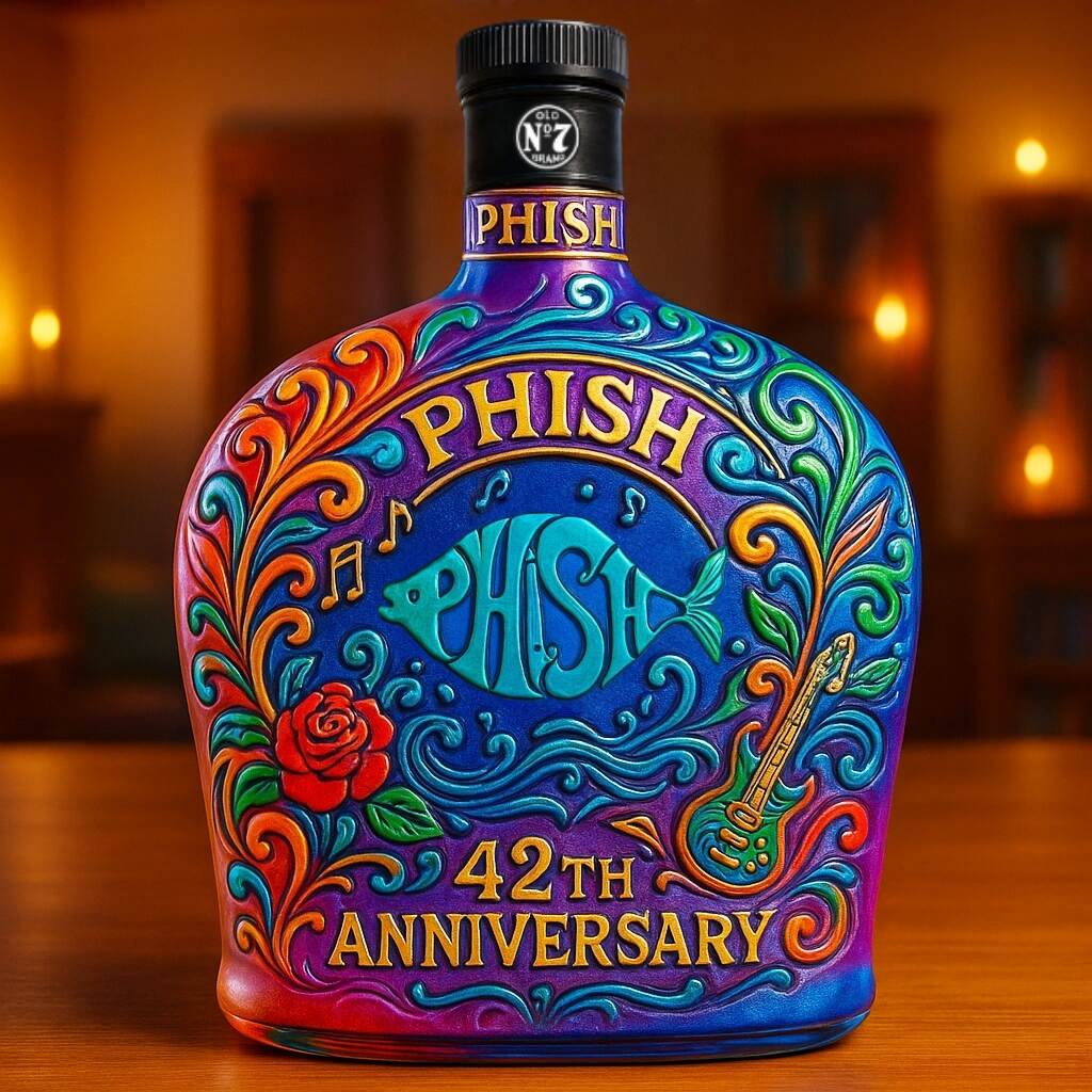 Phish 42nd Anniversary whiskey bottle