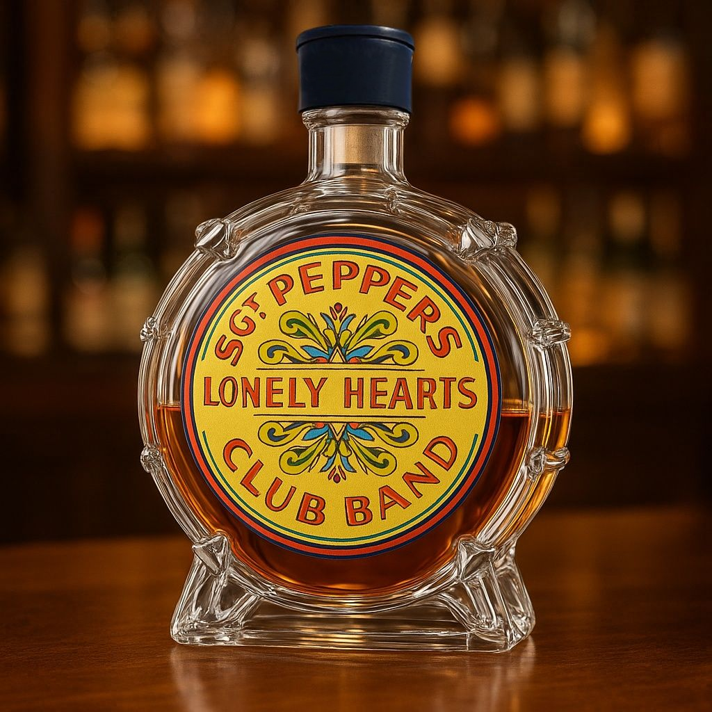 Sgt. Pepper's Lonely Hearts Club Band Whiskey Bottle