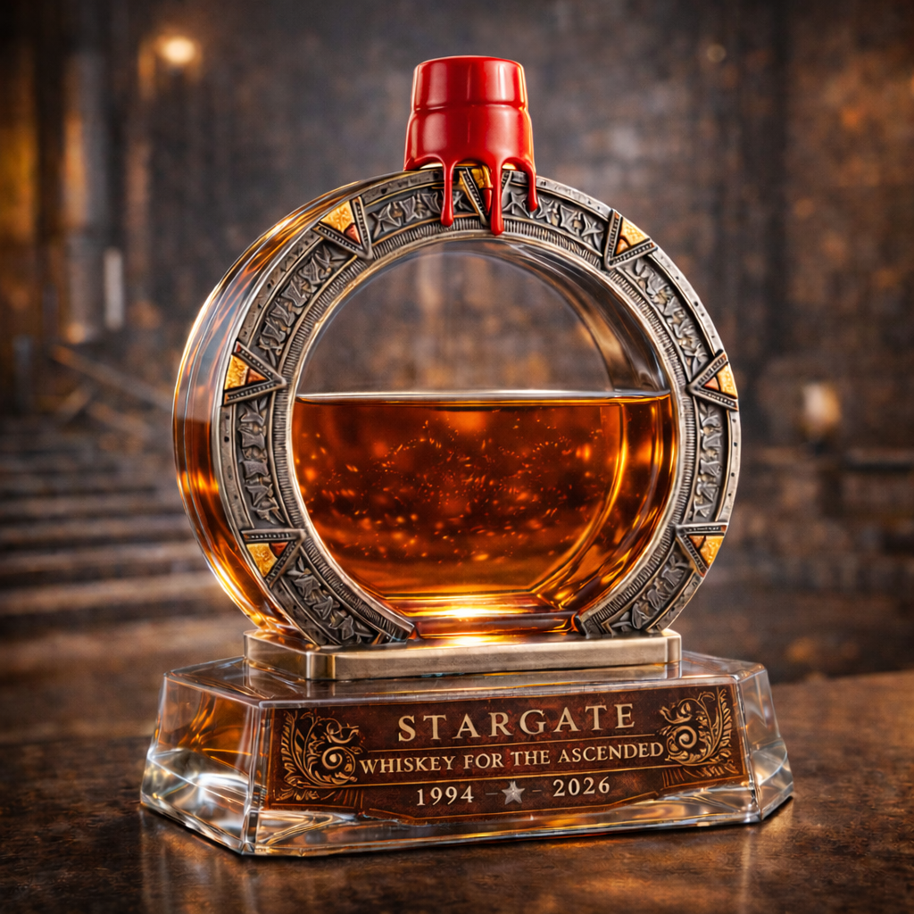 Stargate 32th Anniversary Whiskey Bottle