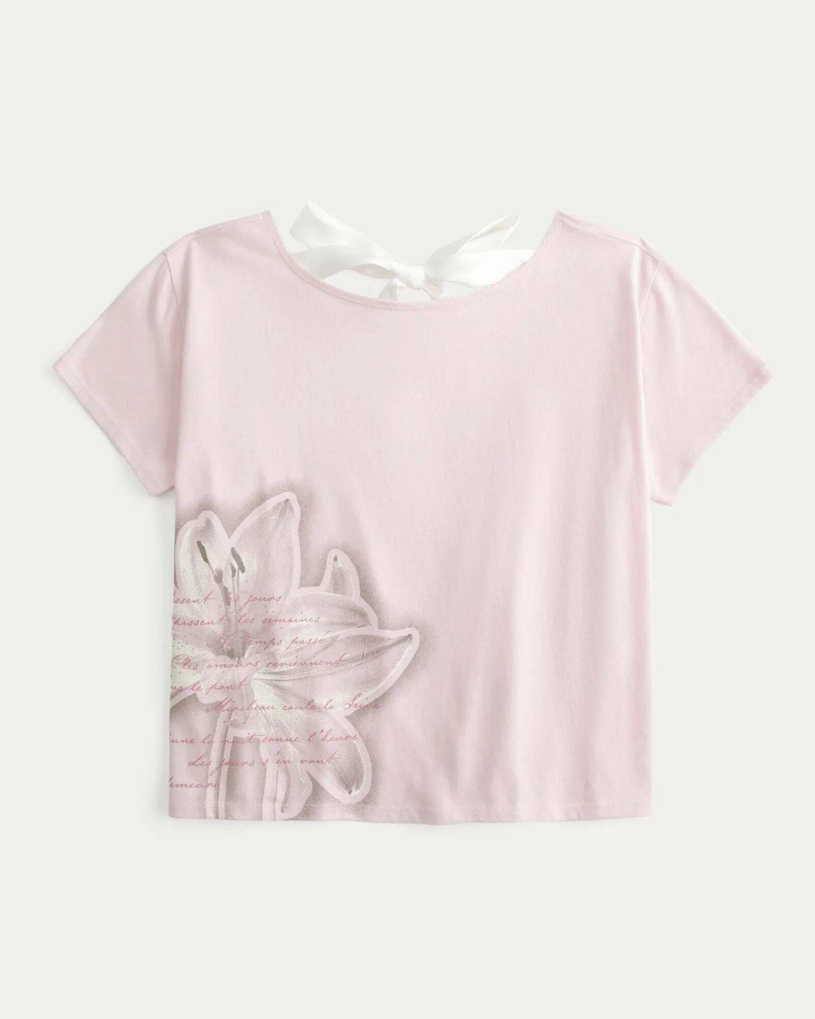Easy Ribbon Tie-Back New York Graphic Tee
