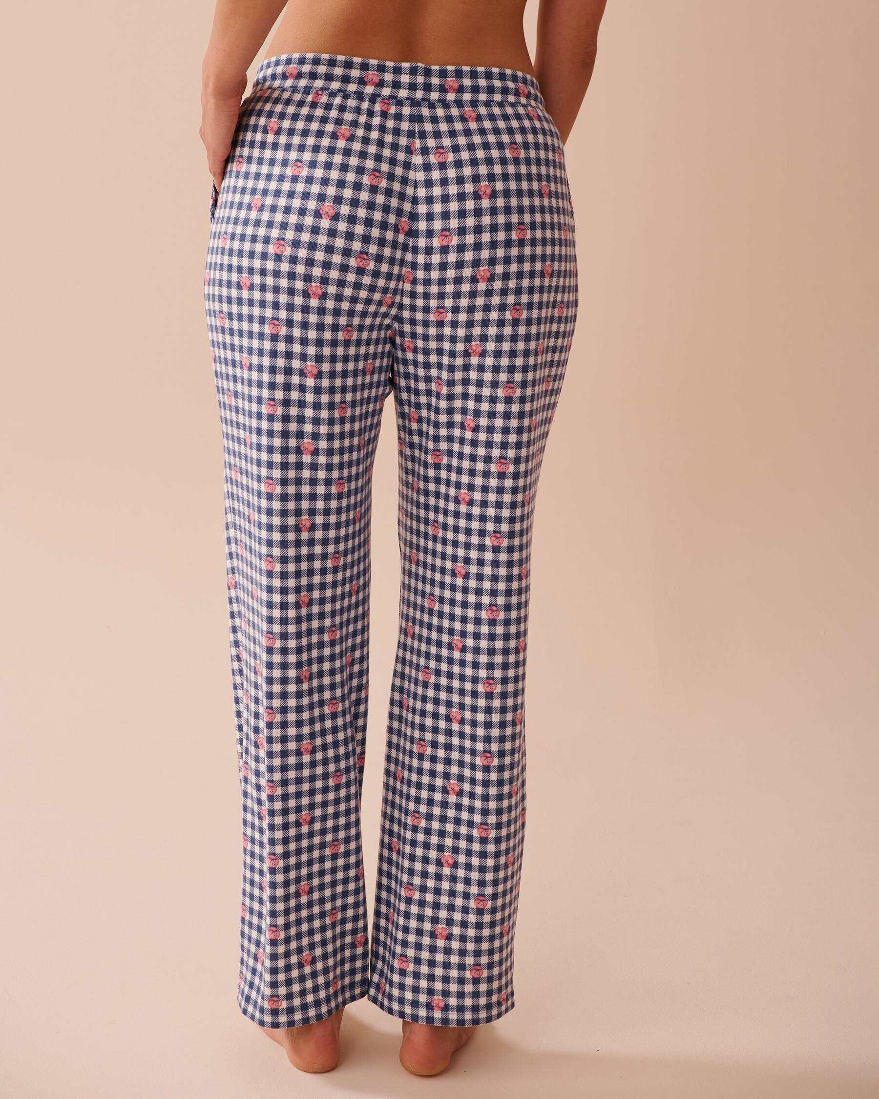 Gingham Print Recycled Fibers Pajama Pants