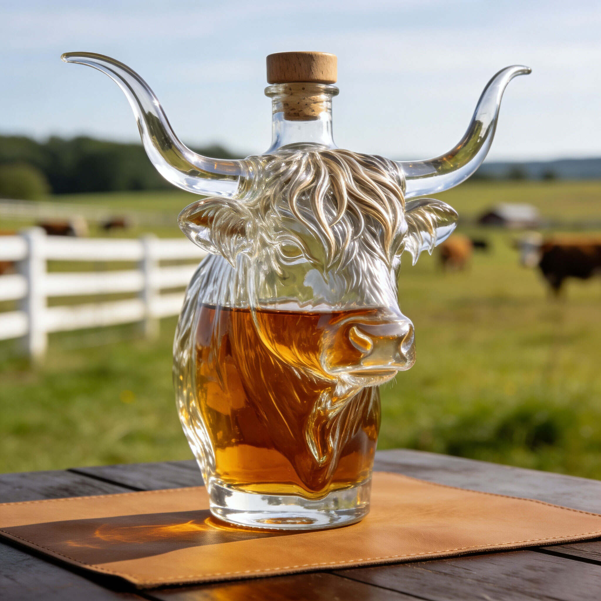 Highland Cow Whiskey Decanter