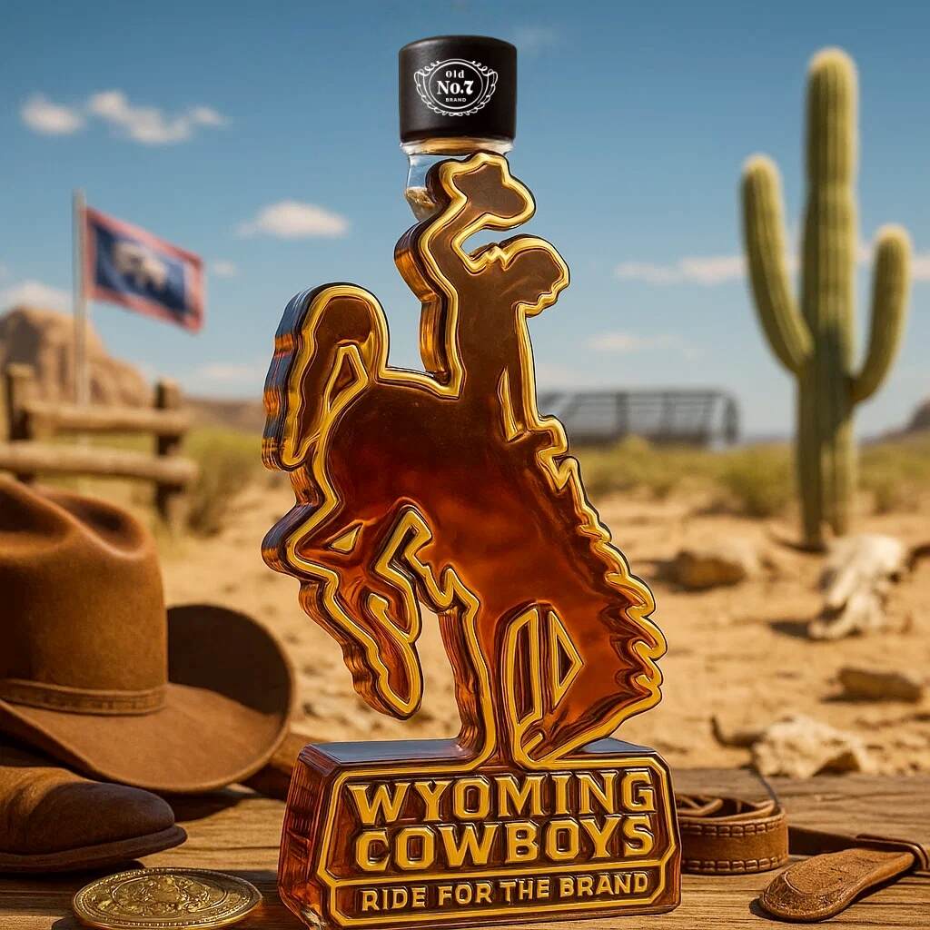 Wyoming Cowboys Limited Edition Whiskey Bottle