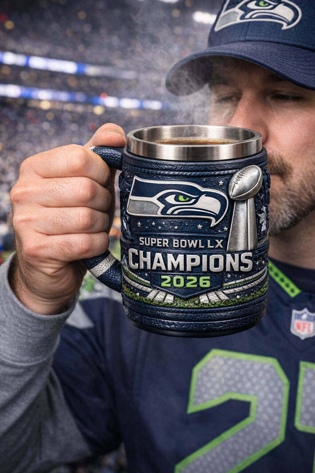 2026 Super Bowl LX Champions Seahawks Mug