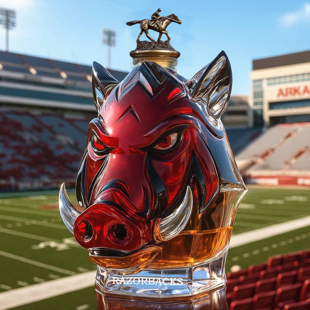 Arkansas Razorbacks Whiskey bottle
