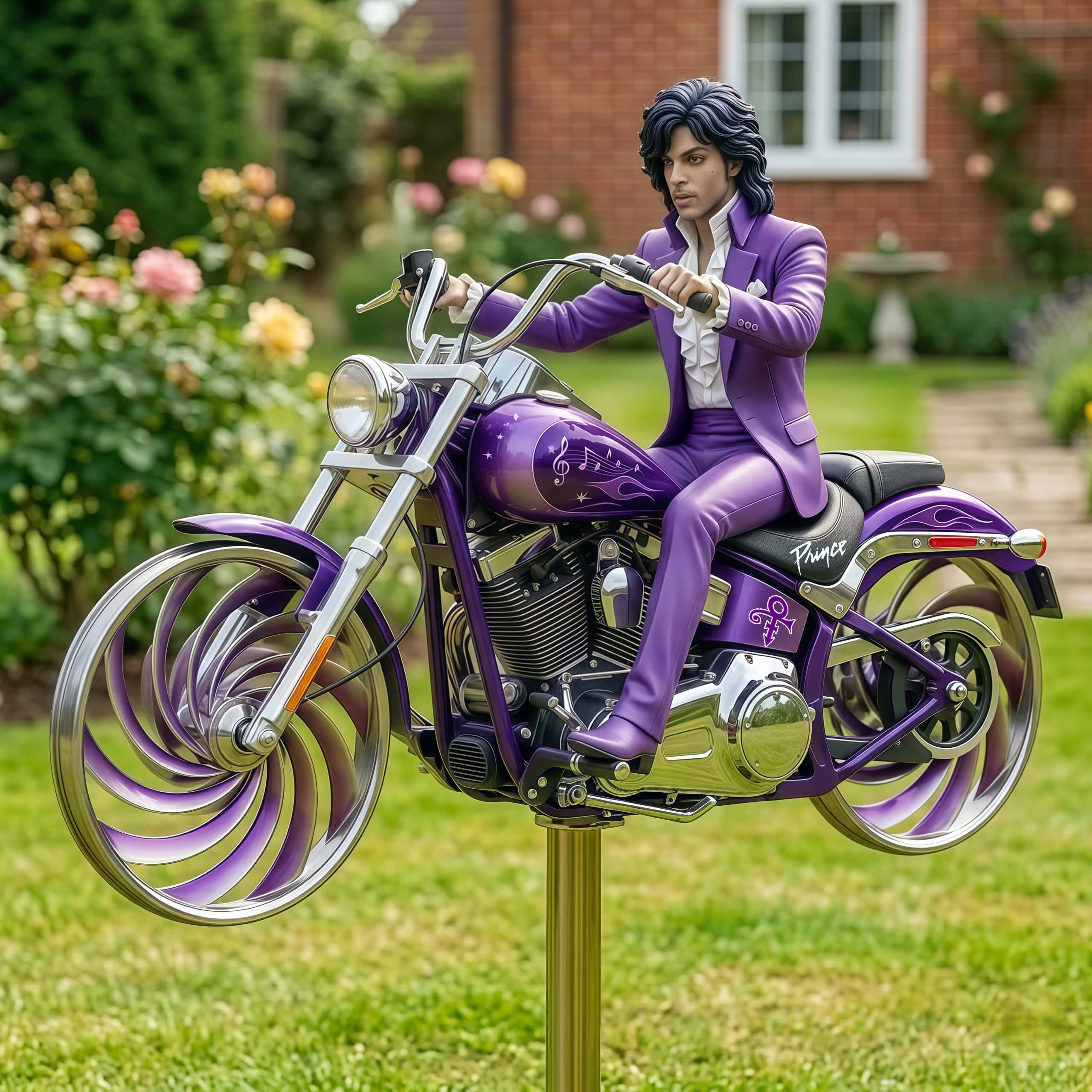 Prince《Purple Rain》Garden Wind Spinner