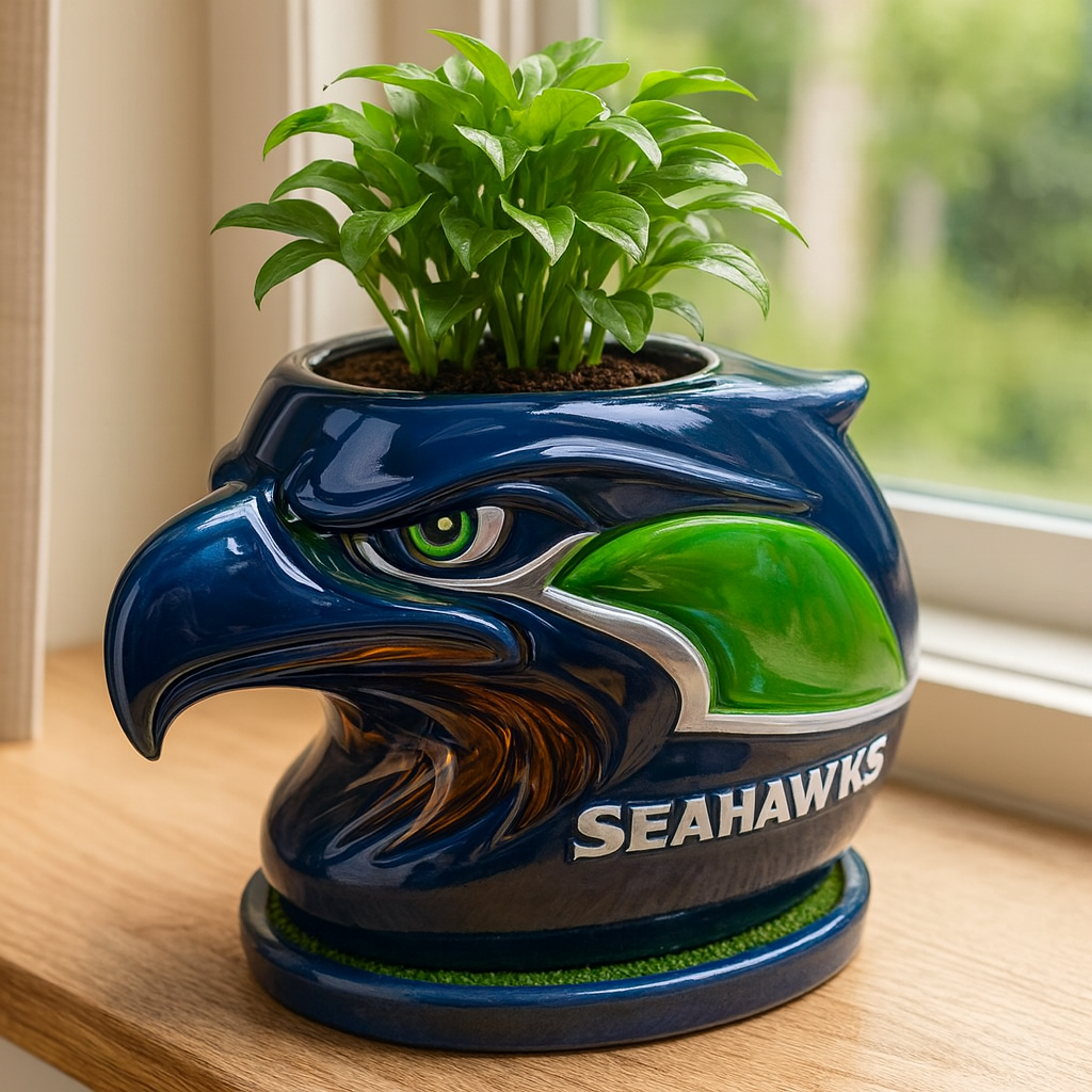 Seattle Seahawks Flower Pot