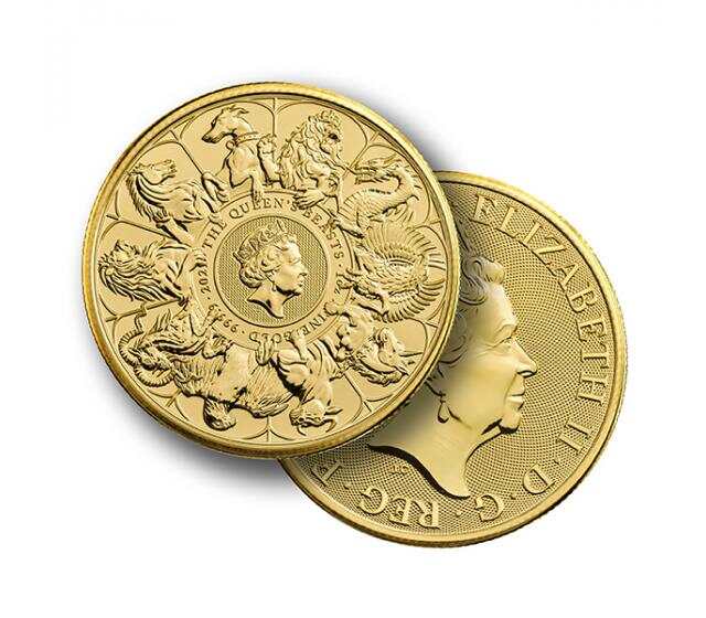 1oz Gold Coin 999.9 Royal Mint Queens Beasts Completer 2021