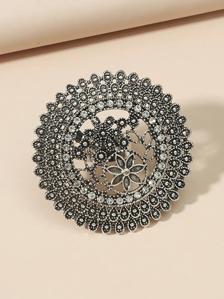 Flower Shape Geometric Hollow Rings Accessories