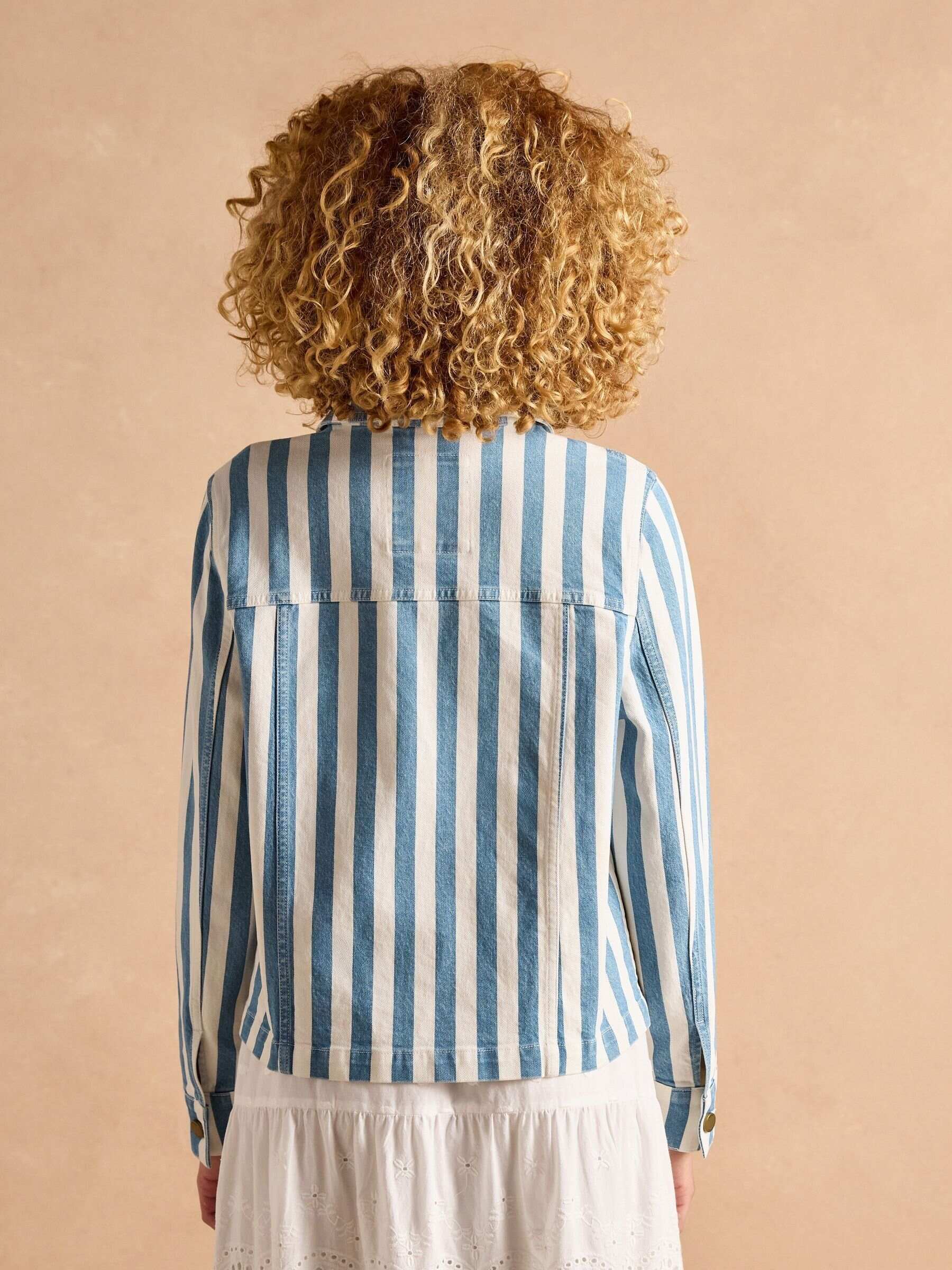 Blue Stripe Denim Jacket