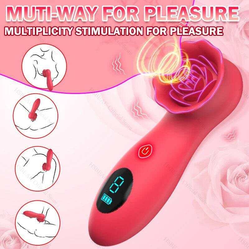 PASSION PULSE Clitoral Vibrator – Vacuum Sucking & Licking Tongue Toy