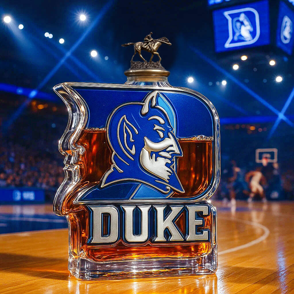 Duke Blue Devils Whiskey Bottle