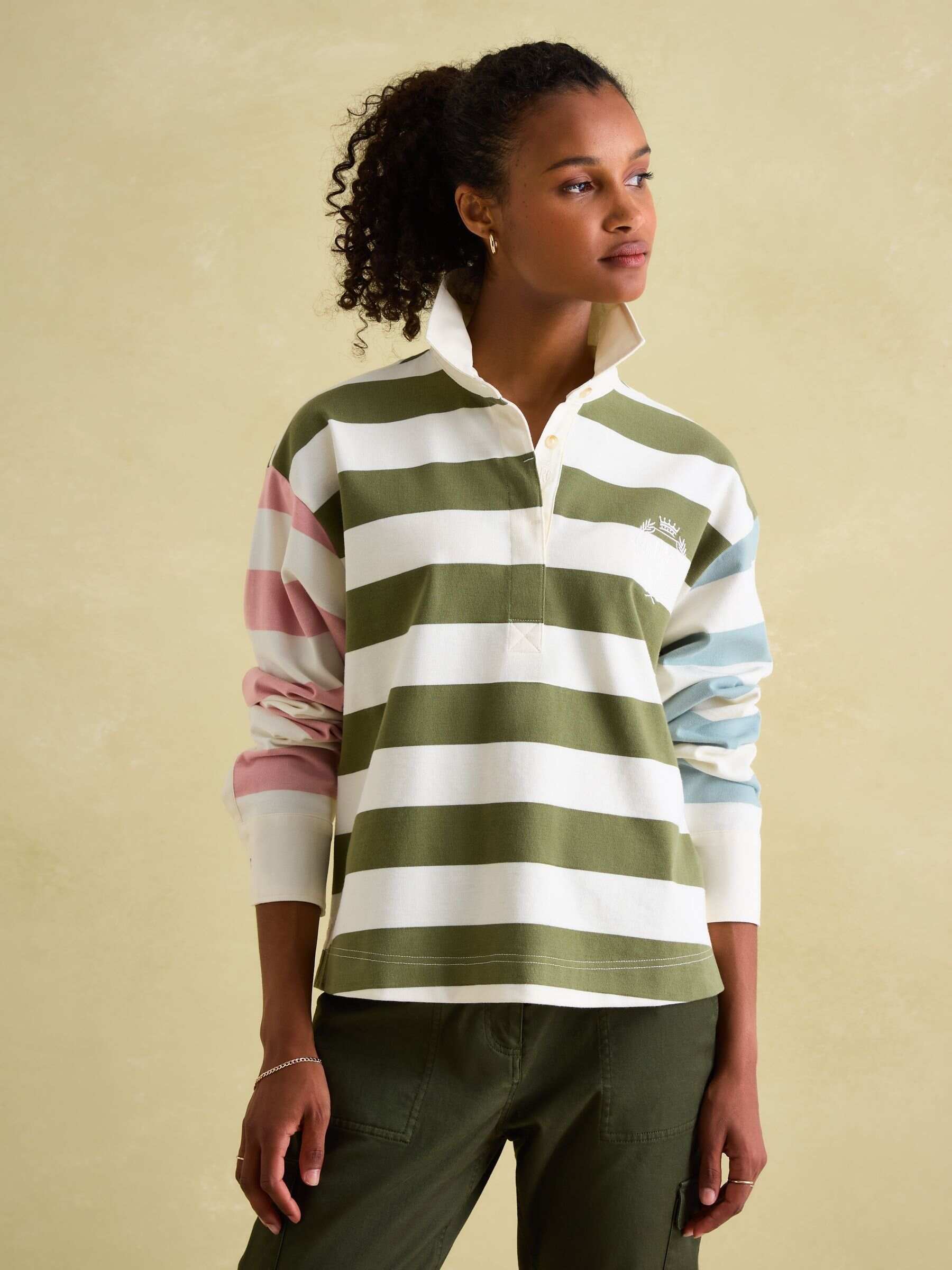 Lara Multi Boxy Fit Rugby Shirt