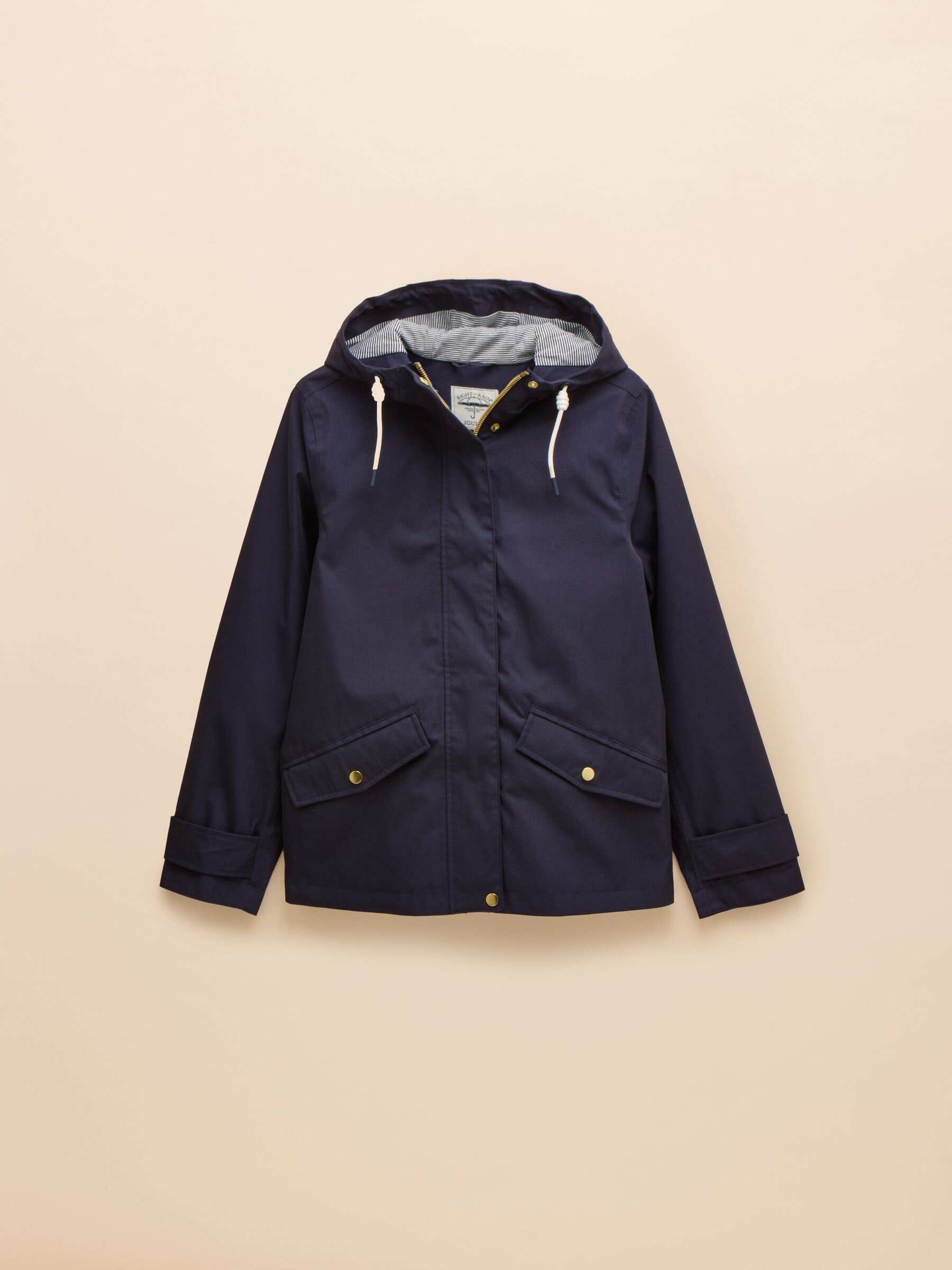 Waterproof Navy Raincoat with Hood