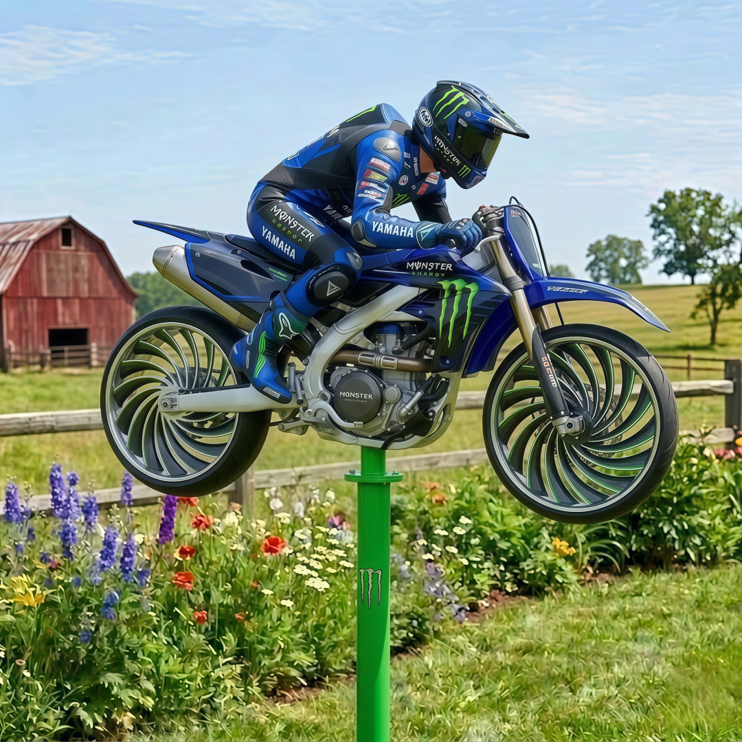 Monster Energy Yamaha Motocross Garden Wind Spinner