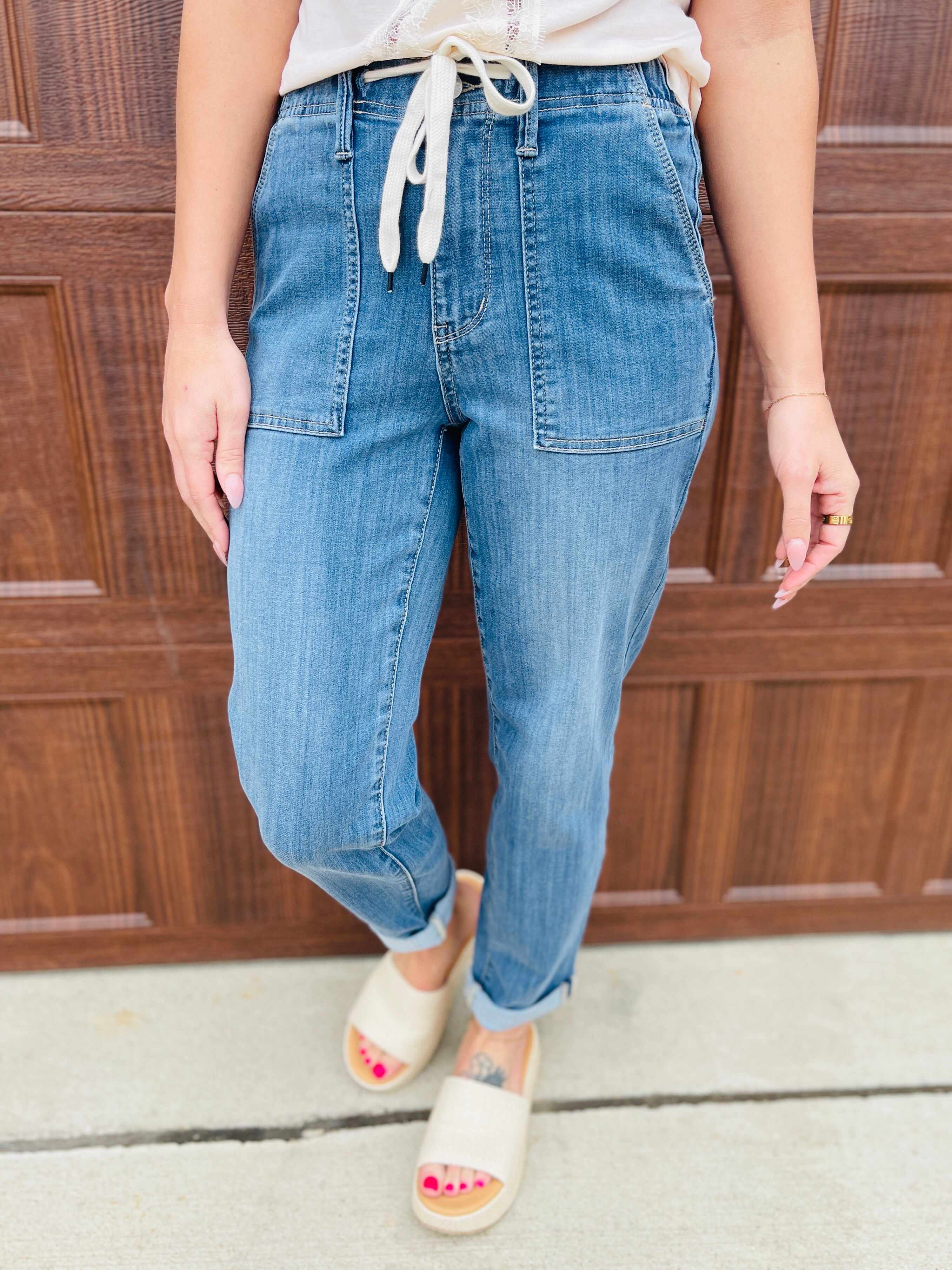 MARKDOWNS! Joggers REG/CURVY Jog It Out Denim Joggers RESTOCK!