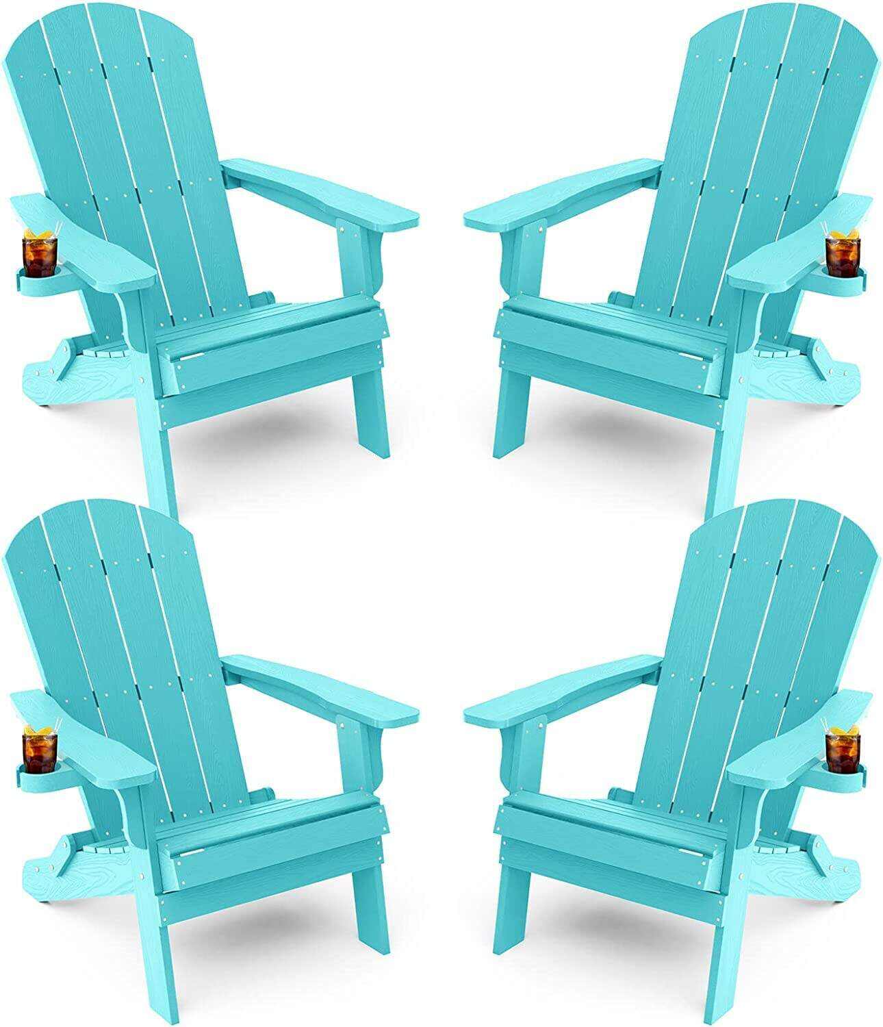 Adirondack Chair ,Patio Chairs 5 Steps Easy Installation,Widely Used in Outdoor, Fire Pit, Deck, Outside, Garden, Campfire Chairs