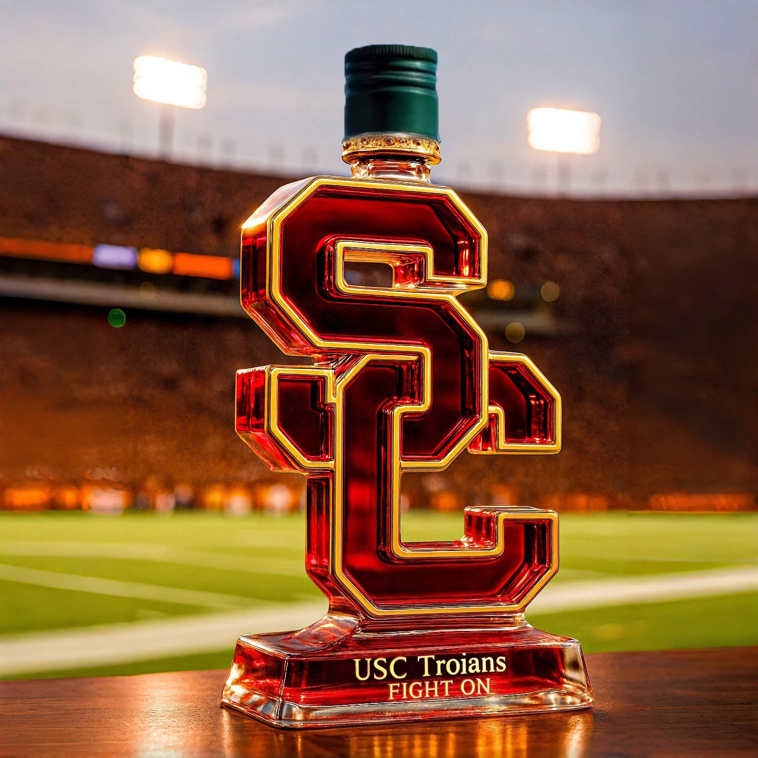 USC Trojans Whiskey Bottle