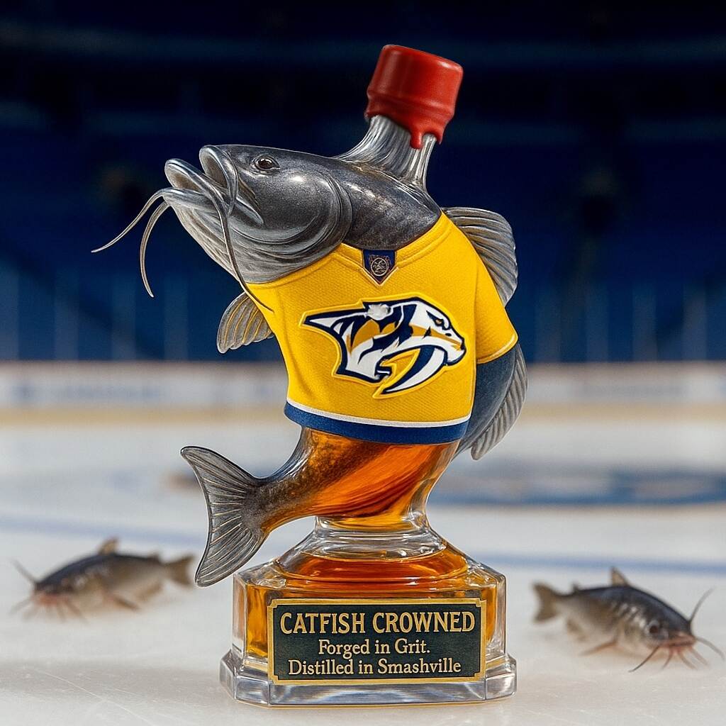Nashville Predators — Catfish Crowned Limited Edition Whiskey Bottle