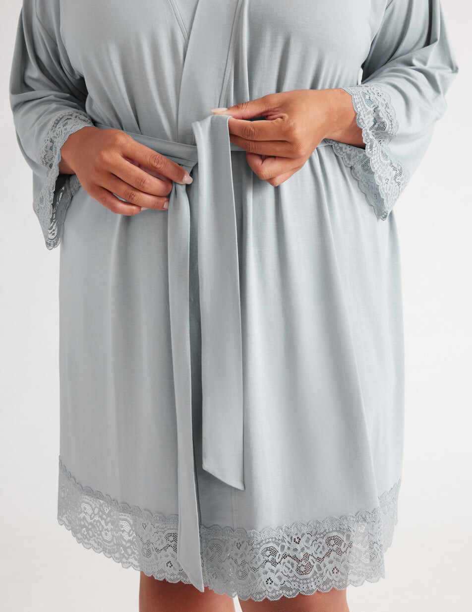 Lace Trim Robe