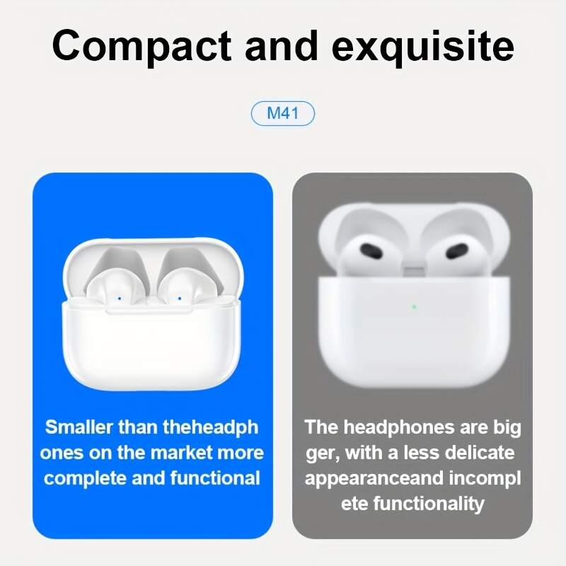 Wireless Earbuds with Volume Control, Semi-Open Design, High-Fidelity Sound, Touch Control, Lightweight for Gaming for Android for iPhone Cellphone Games Earpieces Smart Headphones