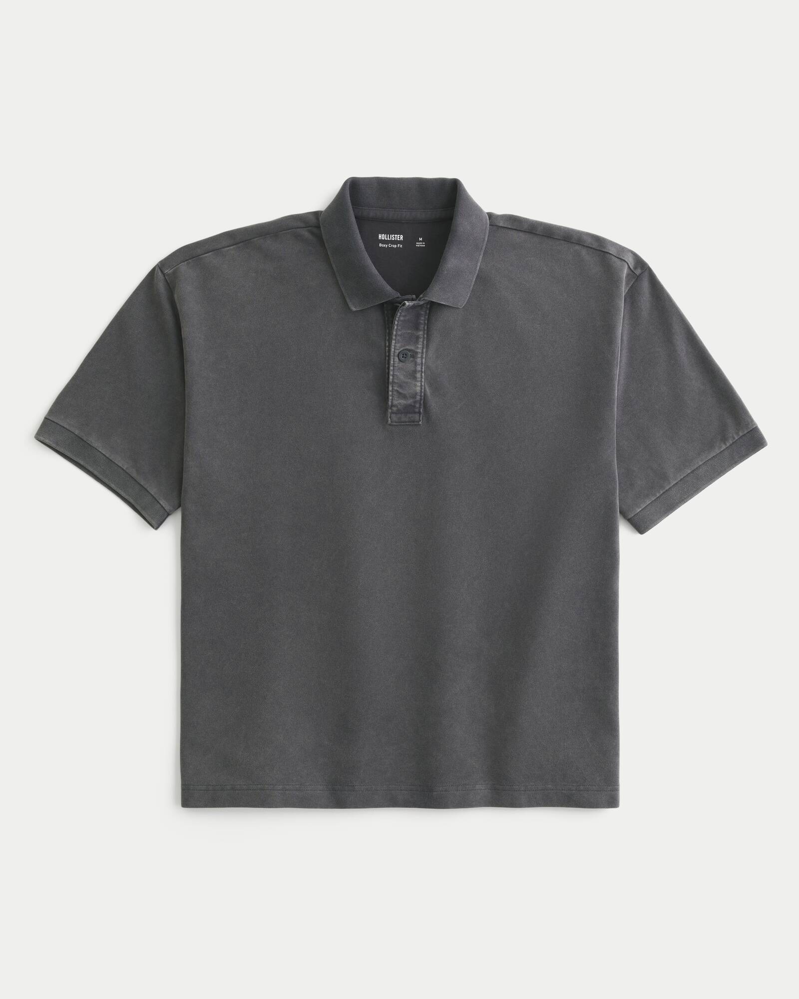 Boxy Crop Washed Polo