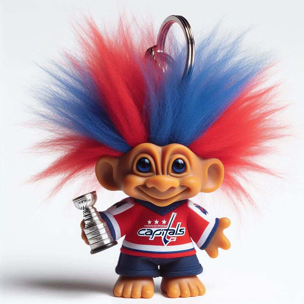 NHL Team Troll Doll Keychain