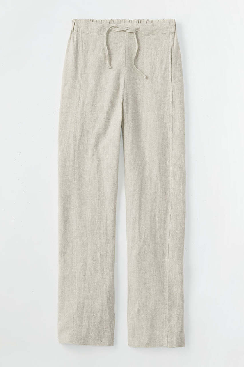 Cross Dye Linen Ankle Pants