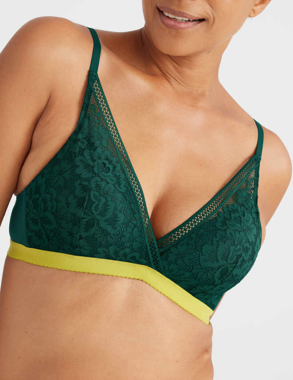 Lace Deep-V Bra