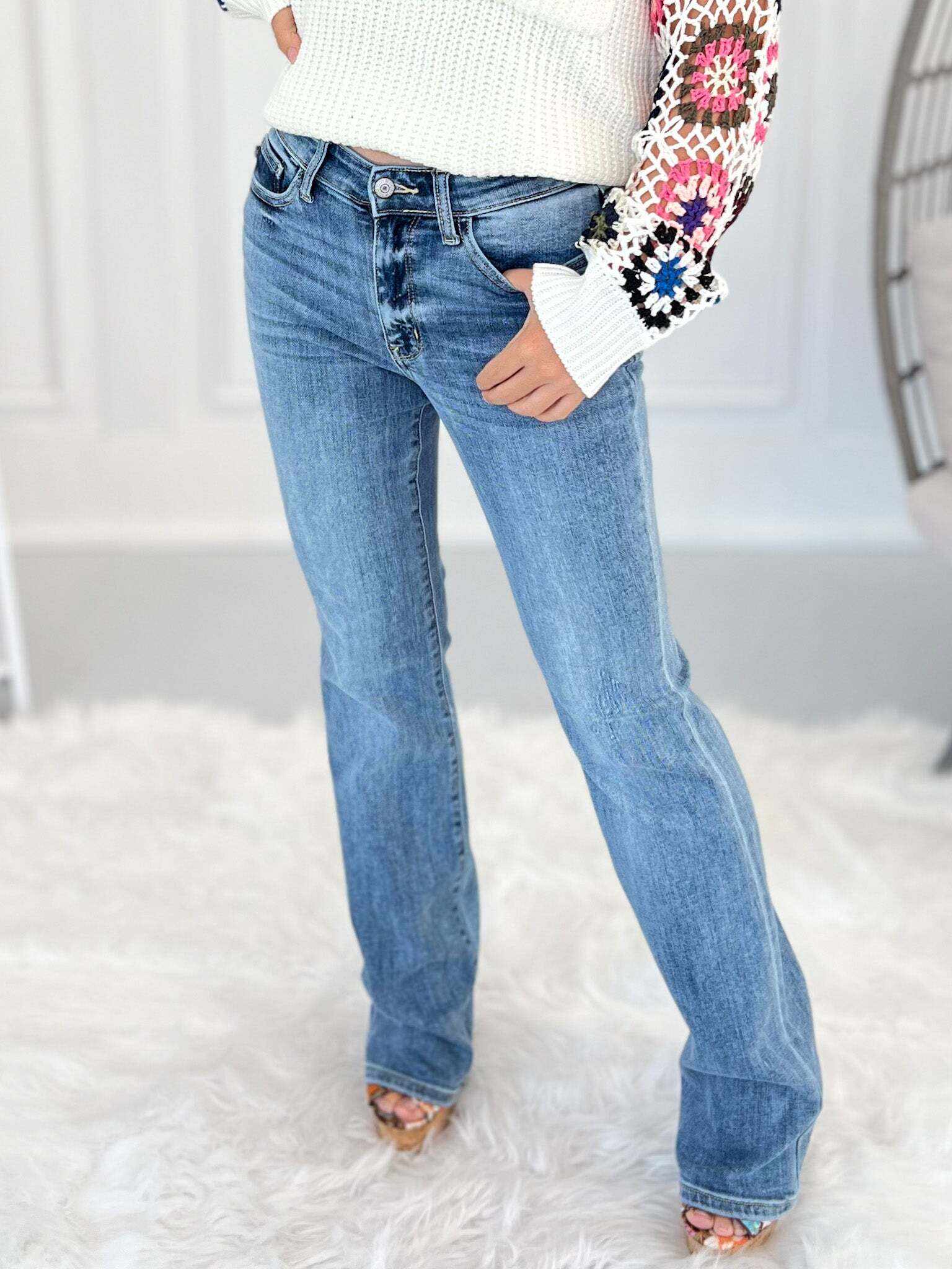 Strut Your Stuff - Christmas Bootcut Jeans- Final Sale
