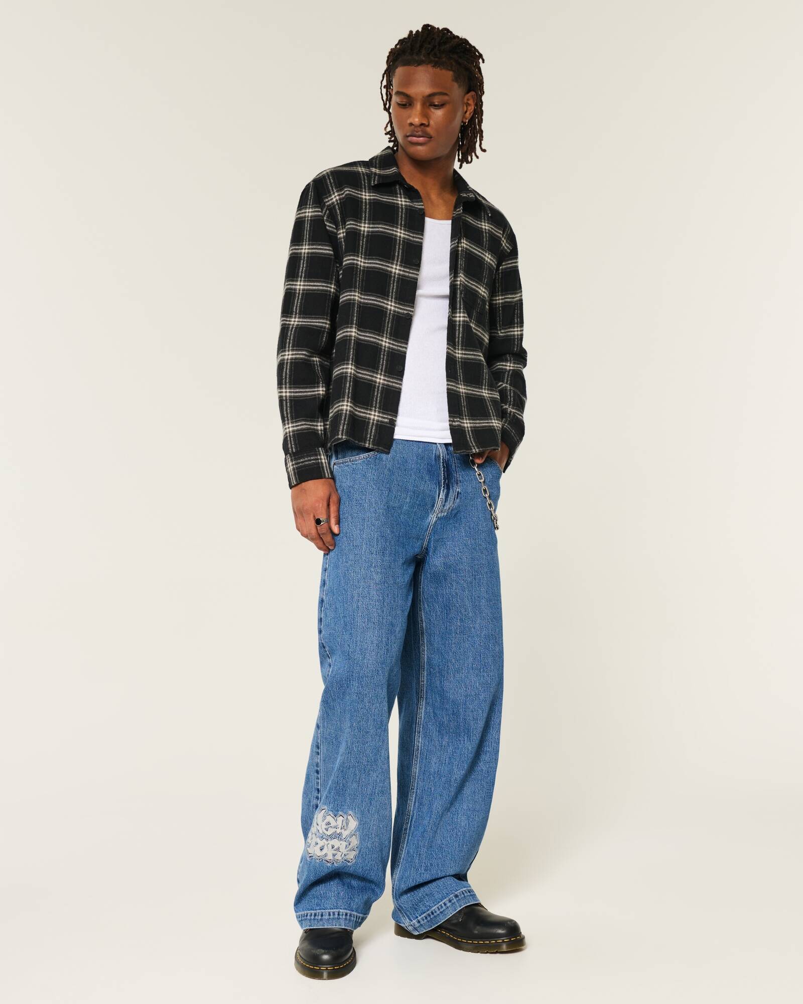 Medium Wash Super Baggy Jeans