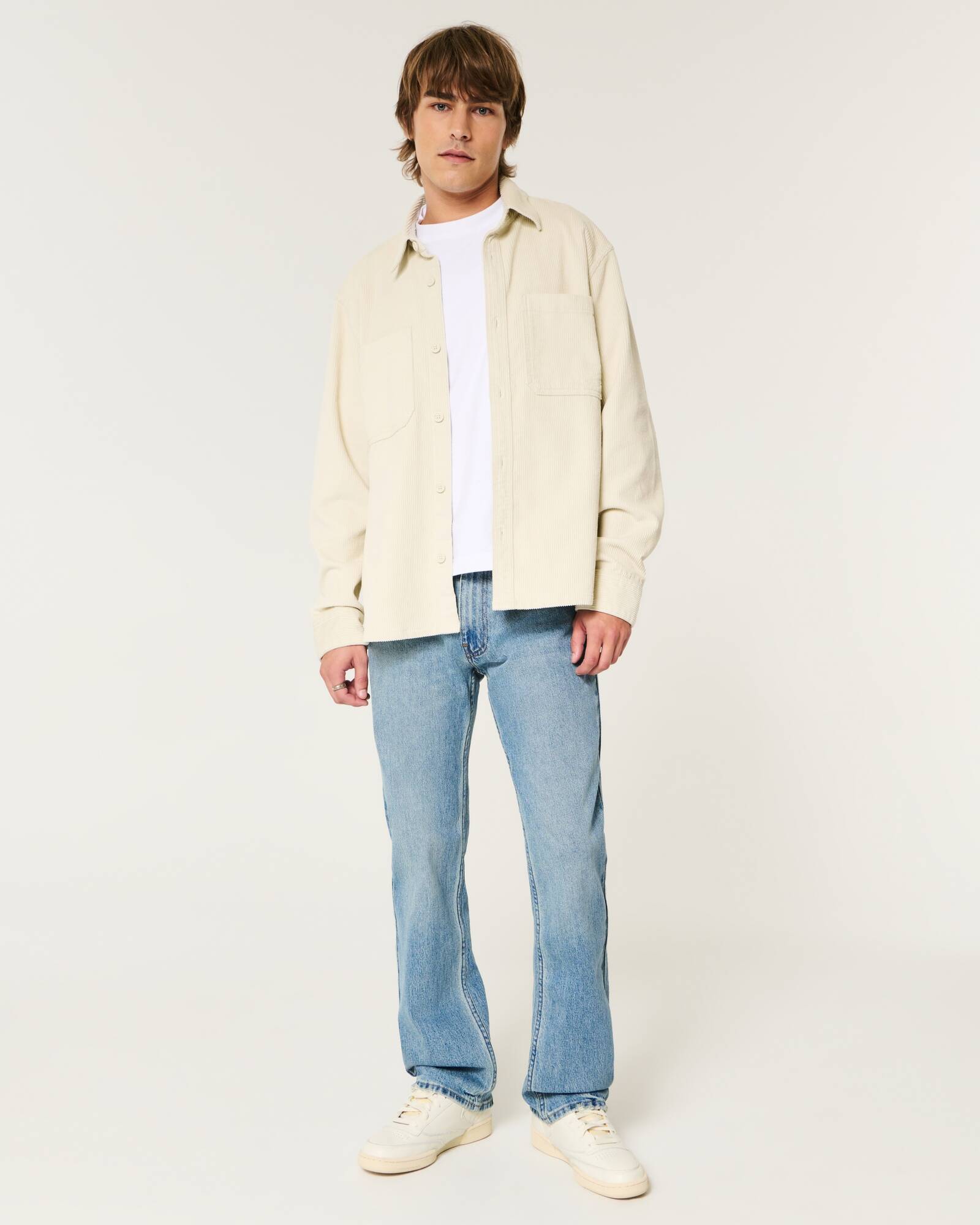 Light Wash Straight Jeans