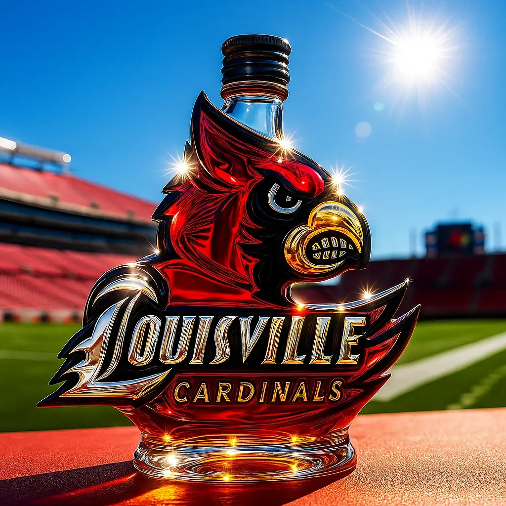 Louisville Cardinals Whisky Bottle