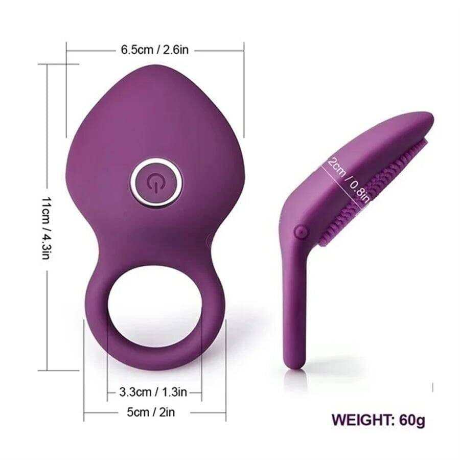 Vibrating Penis Ring – Lick Vagina Orgasm Lock & Clitoris Stimulator