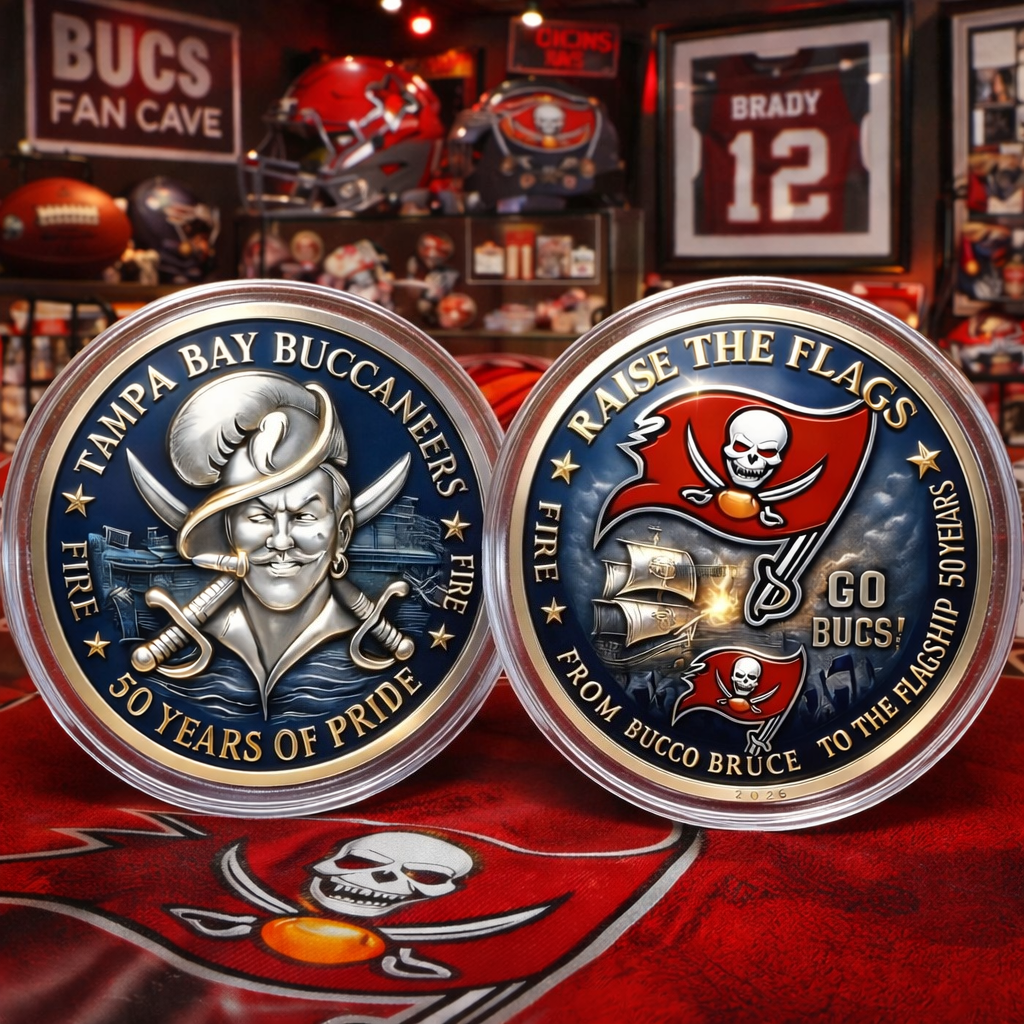 Tampa Bay Buccaneers 50 Years of Pride Commemorative Coin