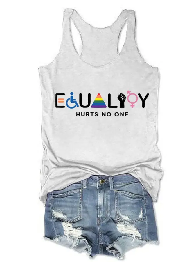 Women's 'Equality Hurts No One' Printed Tank Top