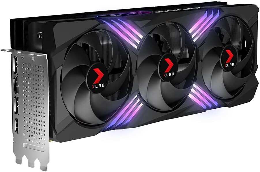 PNY GeForce RTX™ 4090 24GB XLR8 Gaming VERTO™ EPIC-X RGB™ OC Triple Fan Graphics Card DLSS 3 (ARGB, 384-bit, PCIe 4.0, GDDR6X, Supports 4k, Anti-Sag bracket, HDMI/DisplayPort)