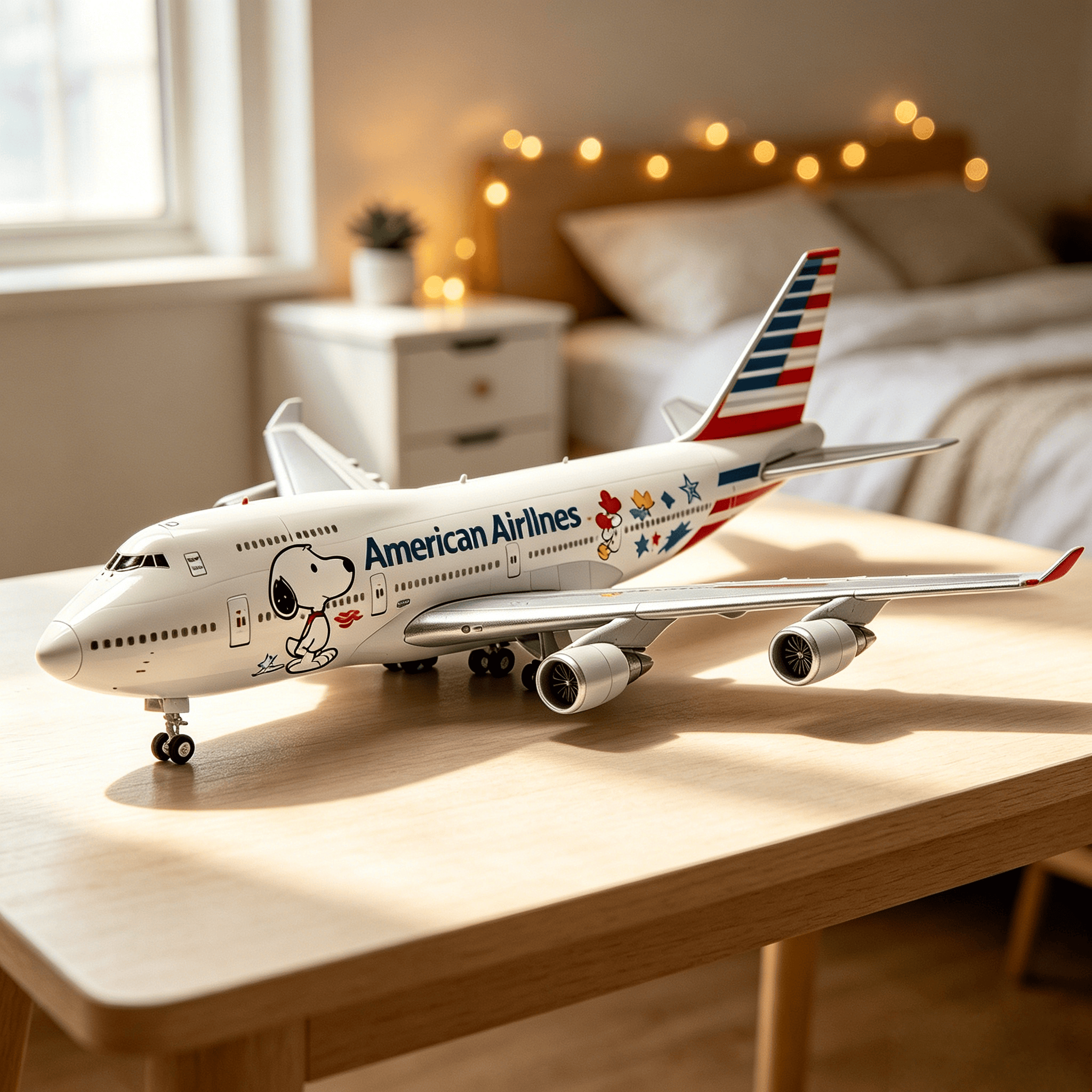✈️ Snoopy x American Airlines 747 – Flying Ace Collector’s Model! 🐶