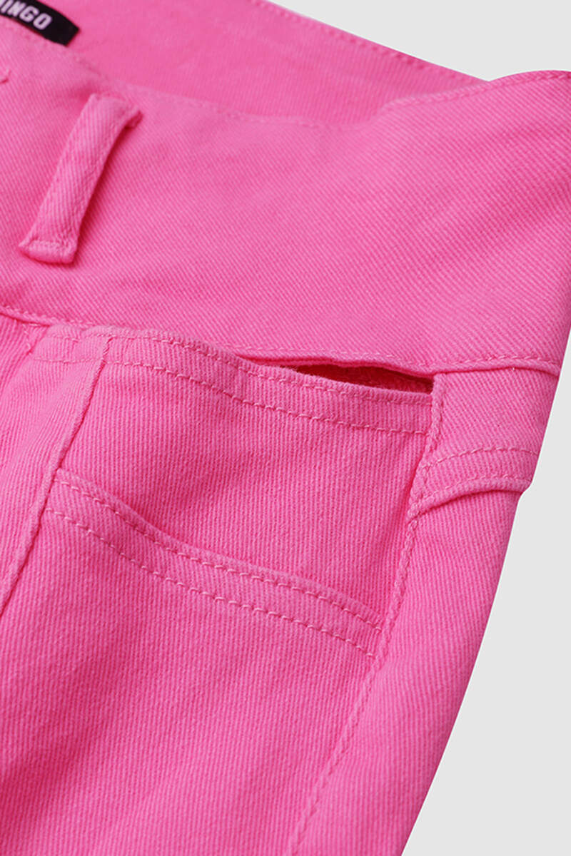 Spring Sale🔥Solid Cut Out Waist Skinny High Waist Capri Jeans