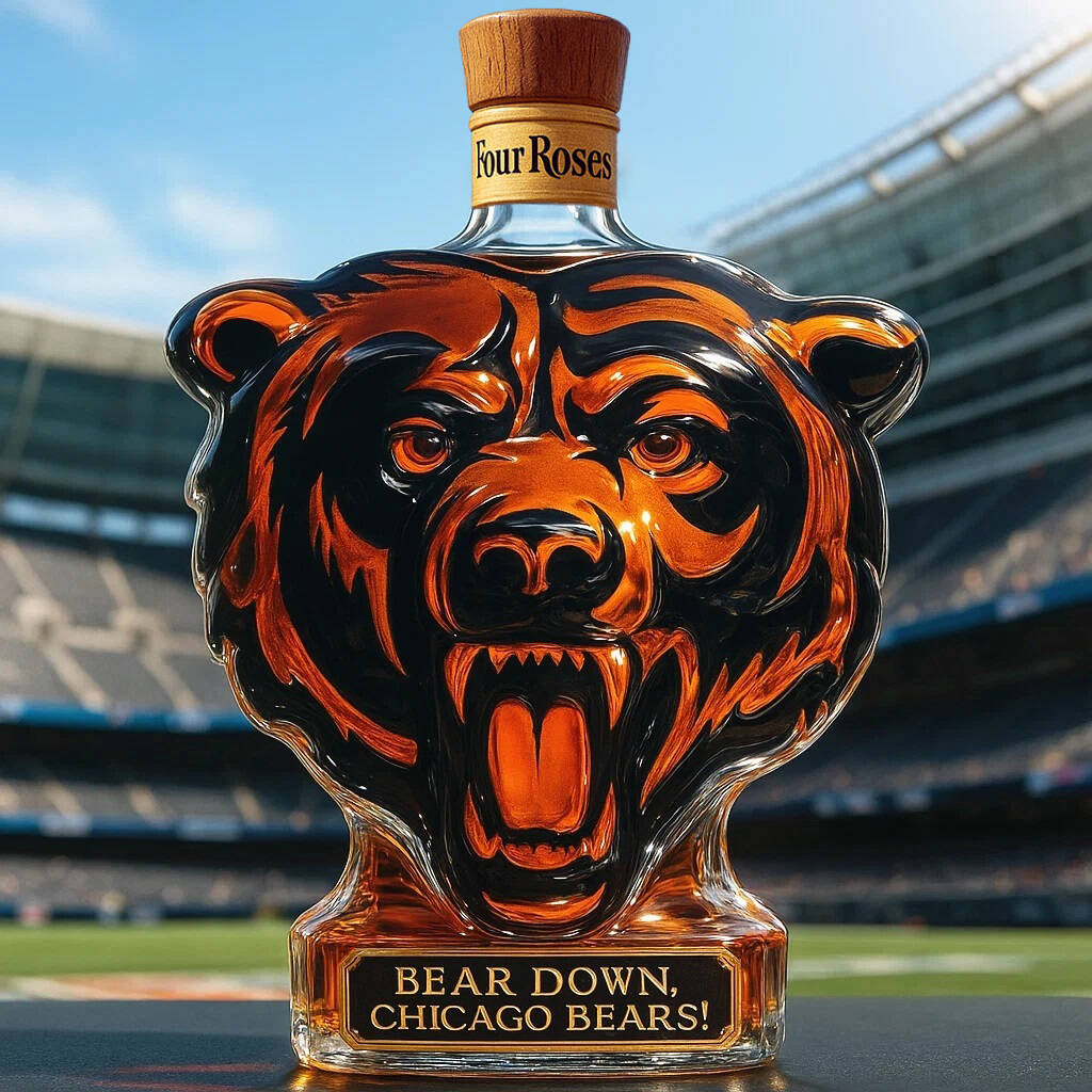 Chicago Bears Whiskey Bottle