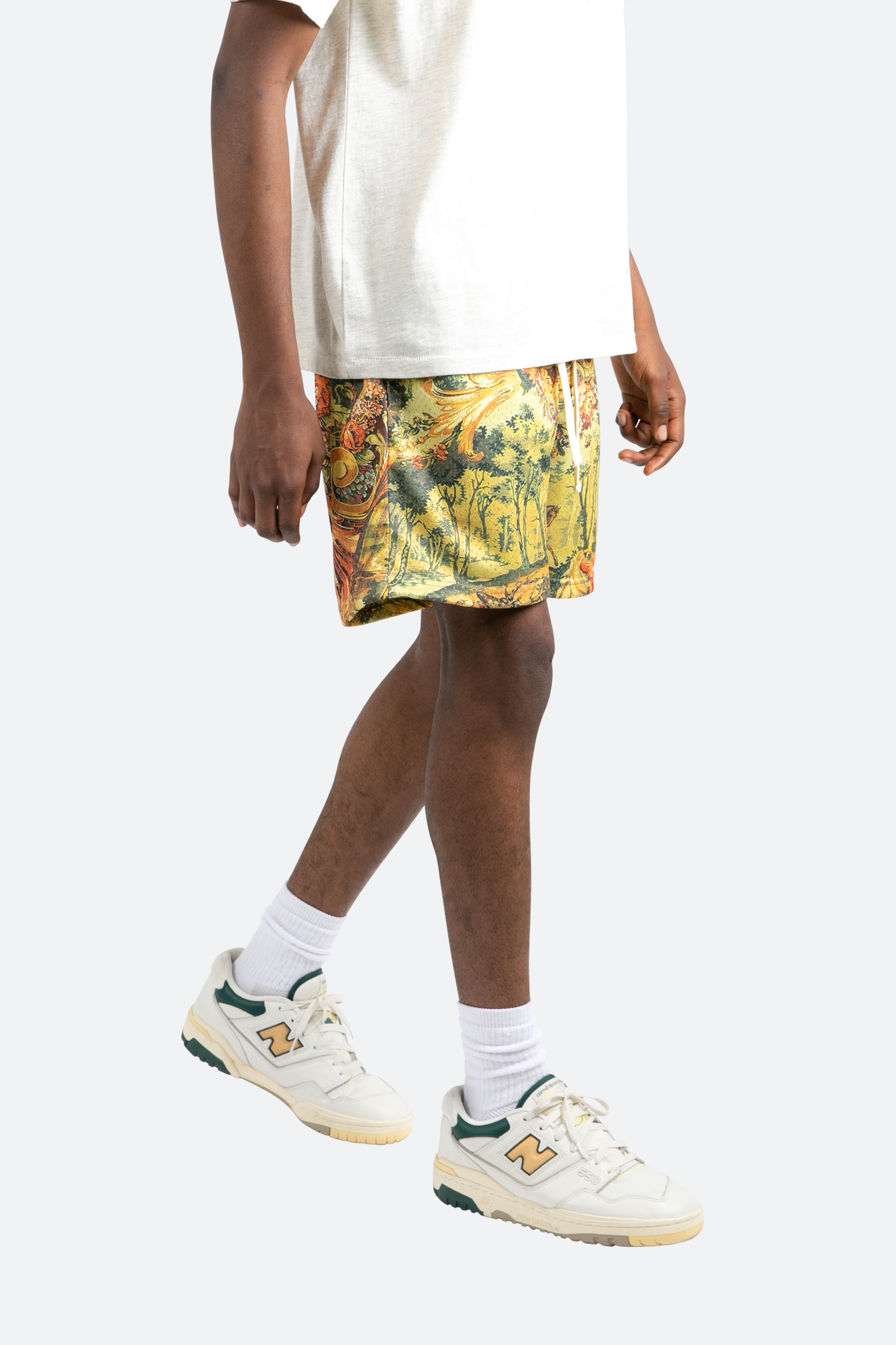 Tapestry Mesh Shorts - Multi