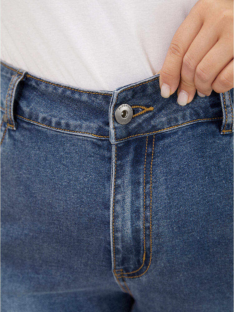 Skinny Very Stretchy High Rise  Medium Wash Ankle Jeans