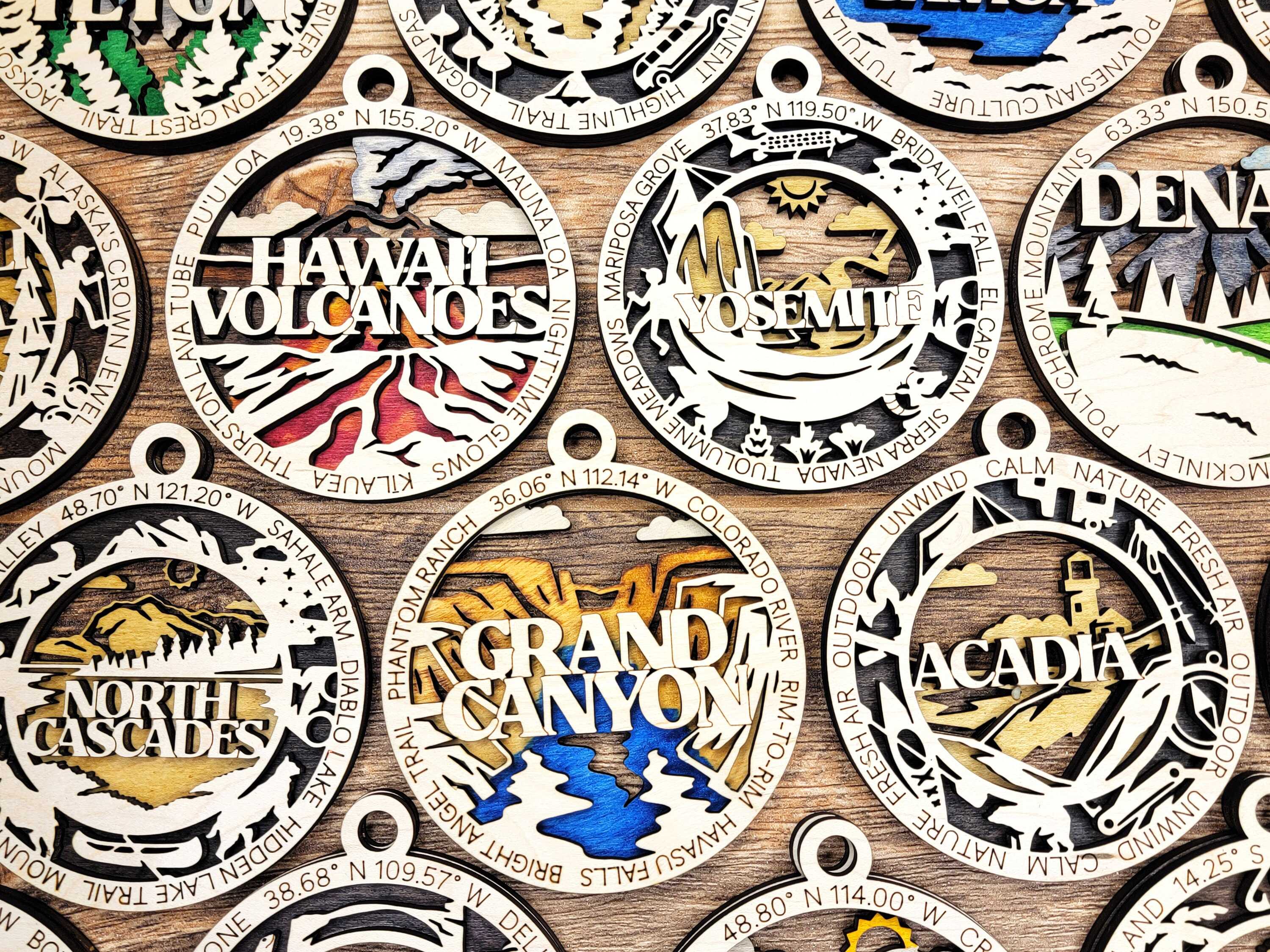 🎄U.S. National Park Icons Christmas Ornament-All 63 National Parks