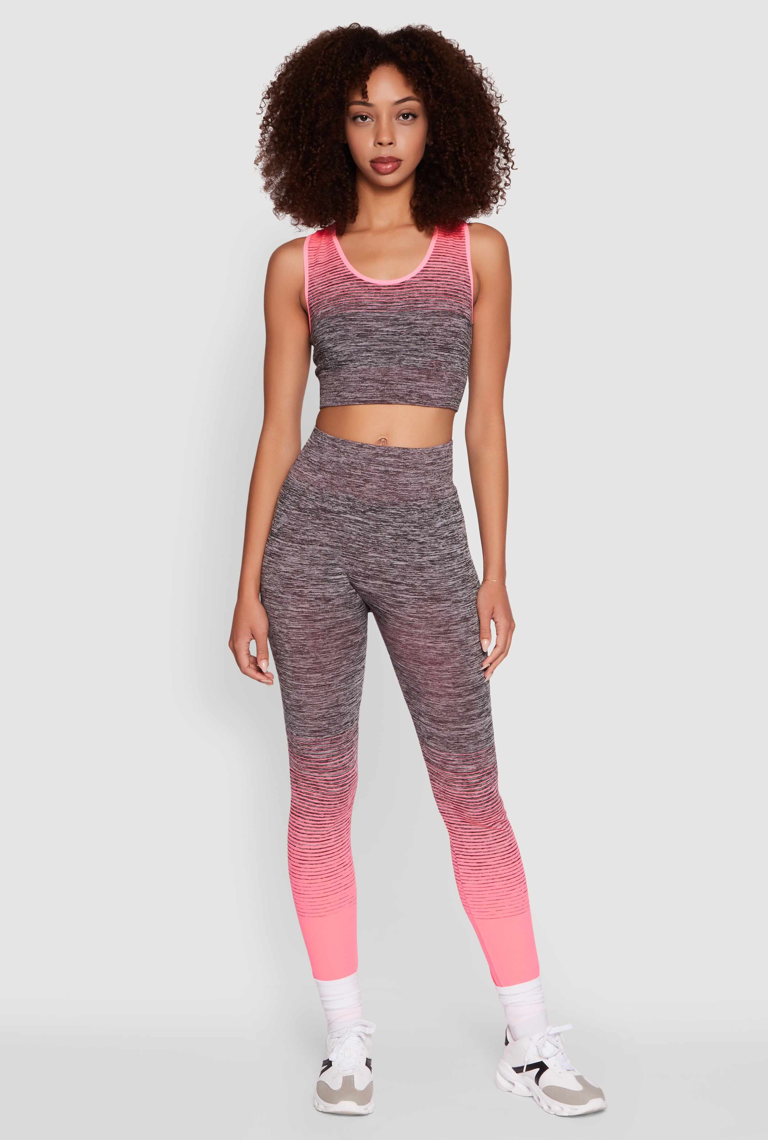 Trendy Marled Ombre Stretch Leggings