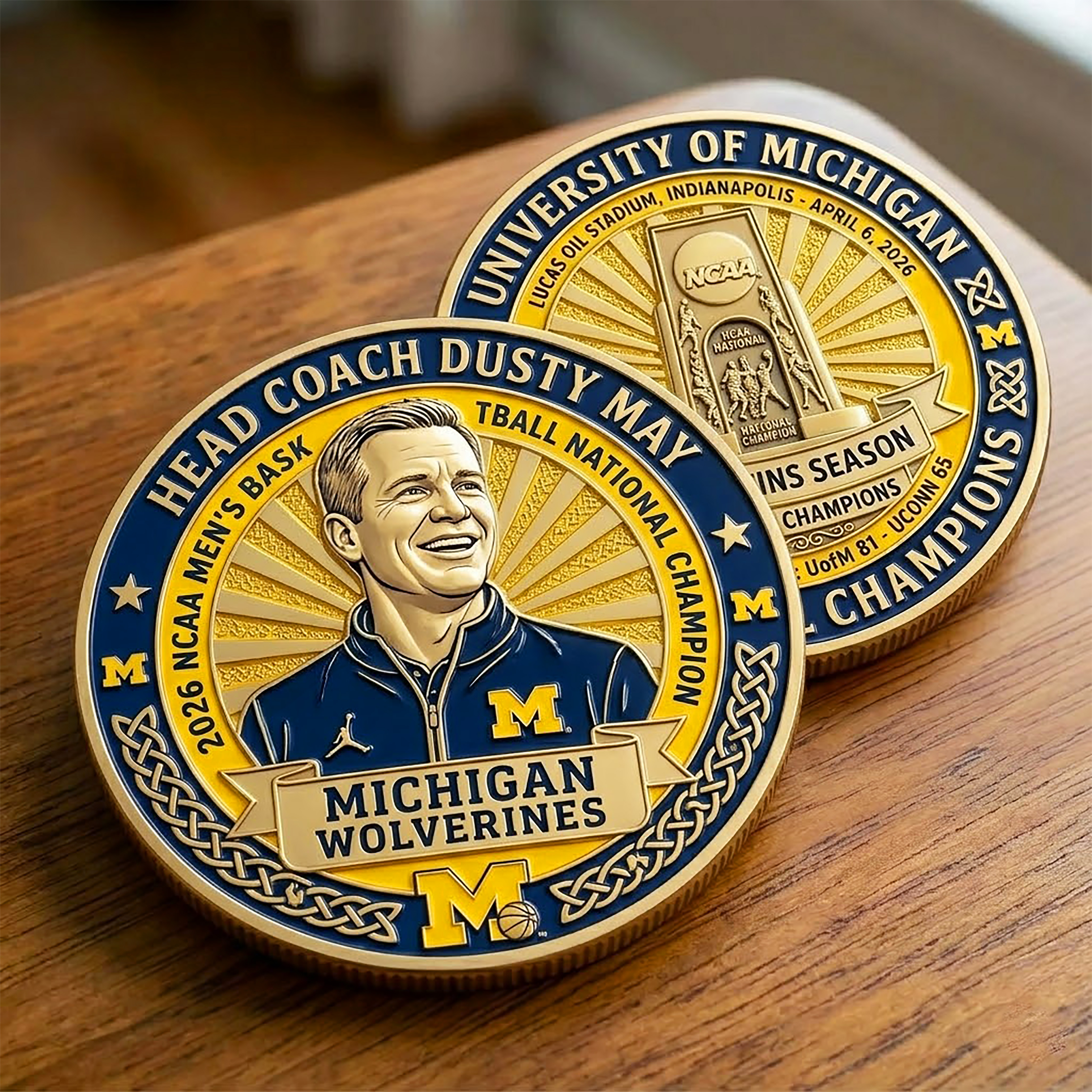 Michigan Wolverines Coach Dusty May Championship Coin