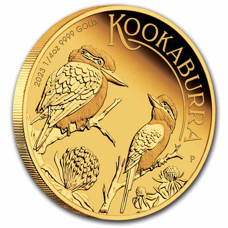 2023-P Australia 1/4 Oz Gold Kookaburra Proof - SKU#272754