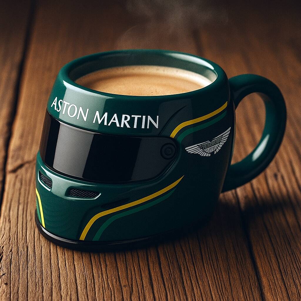 F1 helmet mug